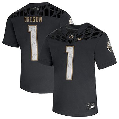 Preschool Nike #1 Anthracite Oregon Ducks Shoe Duck Vapor Fusion Jersey