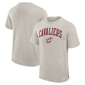 Men's Fanatics Cream Cleveland Cavaliers Crossover Collection Pull Up Jumper Shot Premium T-Shirt