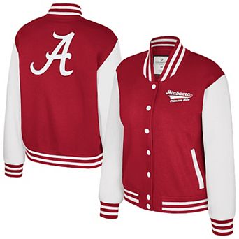 Women's Colosseum Crimson Alabama Crimson Tide French Baguette Full Snap Fleece Jacket