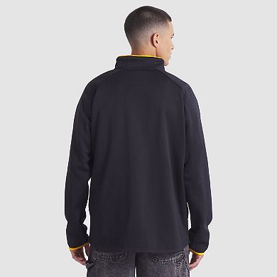 Men's Fanatics Black Pittsburgh Penguins Authentic Pro Rink Raglan Quarter-Zip Pullover