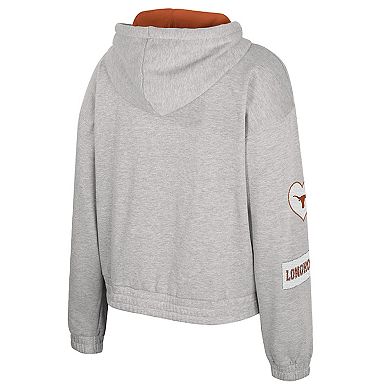 Women's Colosseum Gray Texas Longhorns Alfie Full-Zip Hoodie Jacket