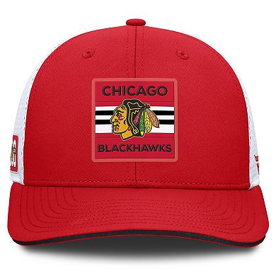 Men's Fanatics Red/White Chicago Blackhawks Centennial Adjustable Hat