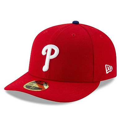Men's New Era Red Philadelphia Phillies 2025 MLB Postseason Side Patch Low Profile 59FIFTY Fitted Hat