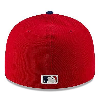 Men's New Era Red Philadelphia Phillies 2025 MLB Postseason Side Patch Low Profile 59FIFTY Fitted Hat