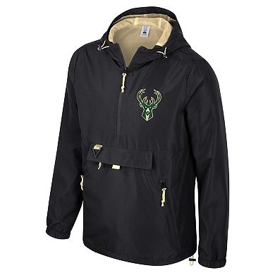 Unisex Stadium Essentials Black Milwaukee Bucks Compete Quarter-Zip Hoodie Jacket
