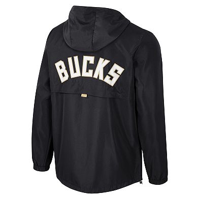 Unisex Stadium Essentials Black Milwaukee Bucks Compete Quarter-Zip Hoodie Jacket