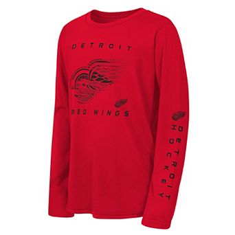 Youth Outerstuff Red Detroit Red Wings Seize the Win Long Sleeve T-Shirt