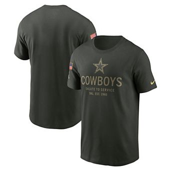 Men's Nike Forest Green Dallas Cowboys Big & Tall 2025 Salute to Service Sideline Edge Dri-FIT T-Shirt