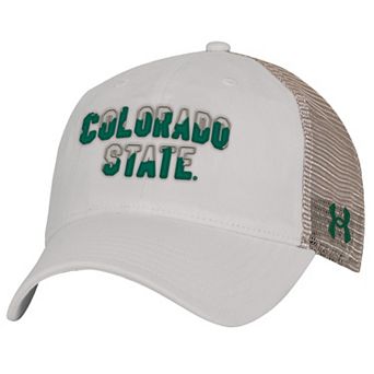 Men's Under Armour Stone Colorado State Rams College Essentials Adjustable Trucker Hat