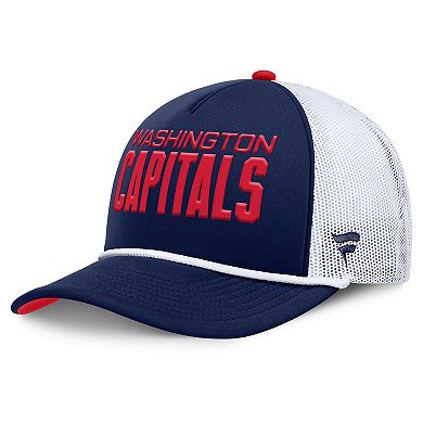 Men's Fanatics Navy/White Washington Capitals Authentic Pro Rink A-Frame Adjustable Hat