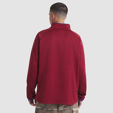 Men's Fanatics Burgundy Colorado Avalanche Authentic Pro Rink Raglan Quarter-Zip Pullover