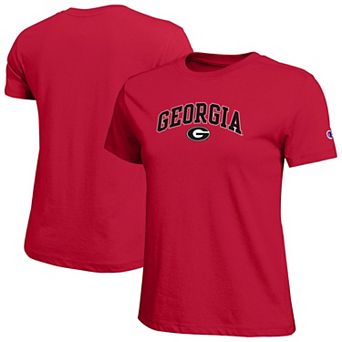 Women's Champion Red Georgia Bulldogs Arched Over Logo T-Shirt