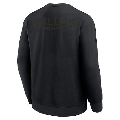 Men's Fanatics Black Dallas Stars Authentic Pro Road Tri-Blend Sweatshirt