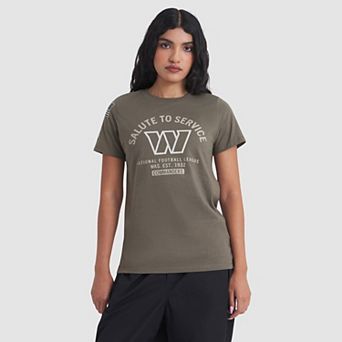 Women's Nike Olive Washington Commanders 2025 Salute to Service Sideline T-Shirt