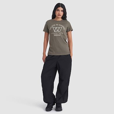 Women's Nike Olive Washington Commanders 2025 Salute to Service Sideline T-Shirt