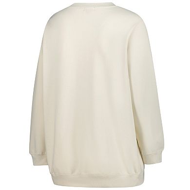 Women's Mitchell & Ness Cream Seattle Seahawks Plus Size Shooting Star Sweatshirt