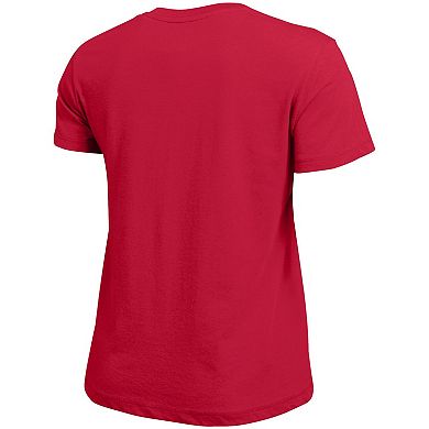 Women's Champion Scarlet Nebraska Huskers Arched Over Logo T-Shirt