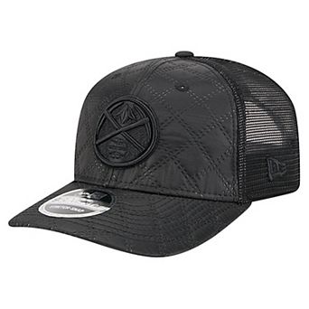 Men's New Era Black Denver Nuggets Quilted 9SEVENTY Trucker Adjustable Hat