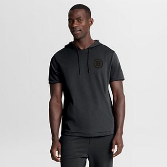 Men's Fanatics Black Boston Bruins Authentic Pro Road Short Sleeve Hoodie