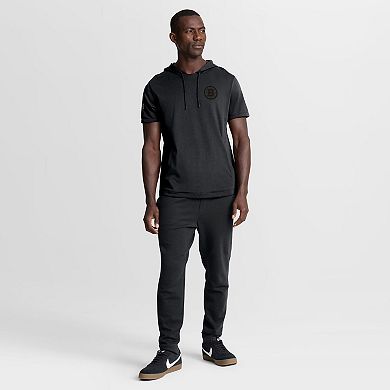 Men's Fanatics Black Boston Bruins Authentic Pro Road Short Sleeve Hoodie