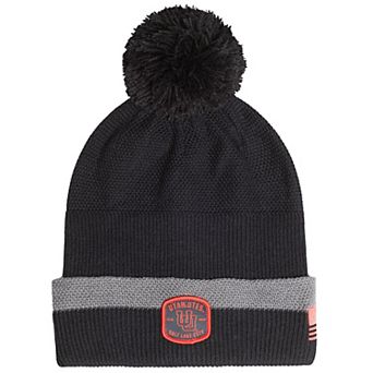 Men's Under Armour Charcoal Utah Utes Freedom Collection Cuffed Knit Hat with Pom