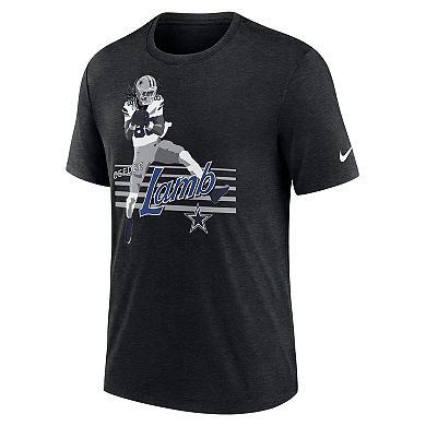 Men's Nike CeeDee Lamb Heather Black Dallas Cowboys Player Graphic T-Shirt