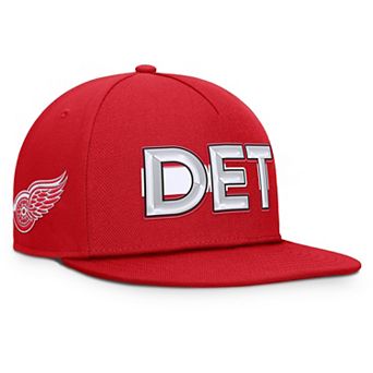 Men's Fanatics Red Detroit Red Wings Authentic Pro Rink Team Code Snapback Hat