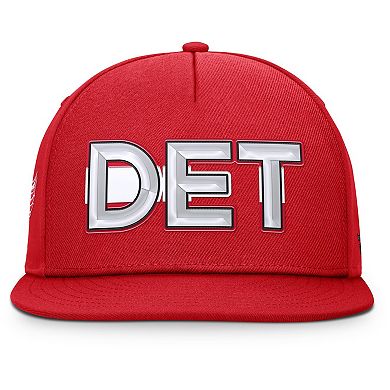 Men's Fanatics Red Detroit Red Wings Authentic Pro Rink Team Code Snapback Hat