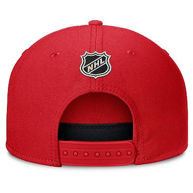 Men's Fanatics Red Detroit Red Wings Authentic Pro Rink Team Code Snapback Hat