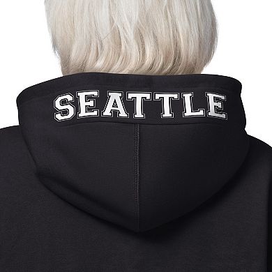 Women's Starter Black Seattle Seahawks 4th Down Full-Zip Hoodie