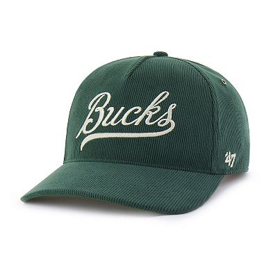 Men's '47 Hunter Green Milwaukee Bucks Golden Age Relaxed Corduroy Hitch Adjustable Hat