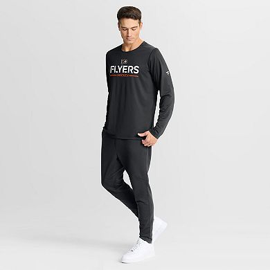 Men's Fanatics Black Philadelphia Flyers Authentic Pro Rink Tech Long Sleeve T-Shirt