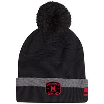 Men's Under Armour Charcoal Maryland Terrapins Freedom Collection Cuffed Knit Hat with Pom