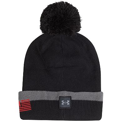Men's Under Armour Charcoal Maryland Terrapins Freedom Collection Cuffed Knit Hat with Pom