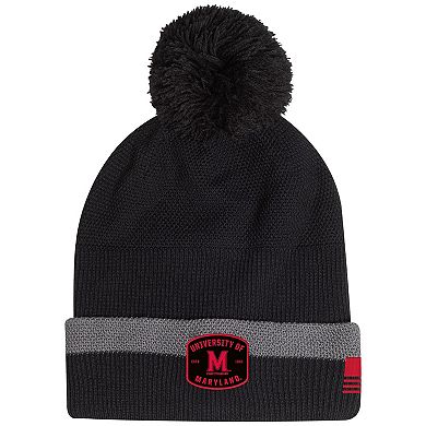 Men's Under Armour Charcoal Maryland Terrapins Freedom Collection Cuffed Knit Hat with Pom