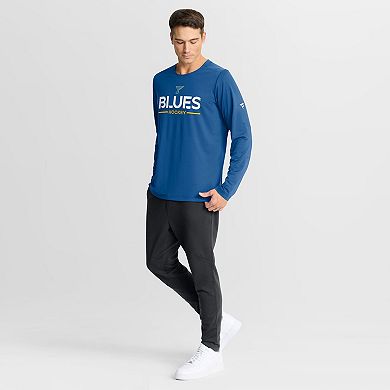 Men's Fanatics Blue St. Louis Blues Authentic Pro Rink Tech Long Sleeve T-Shirt