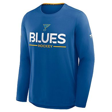 Men's Fanatics Blue St. Louis Blues Authentic Pro Rink Tech Long Sleeve T-Shirt