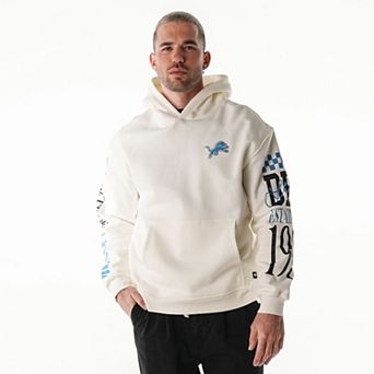Unisex The Wild Collective Cream Detroit Lions Stacked Graphic Sleeve Fleece Hoodie
