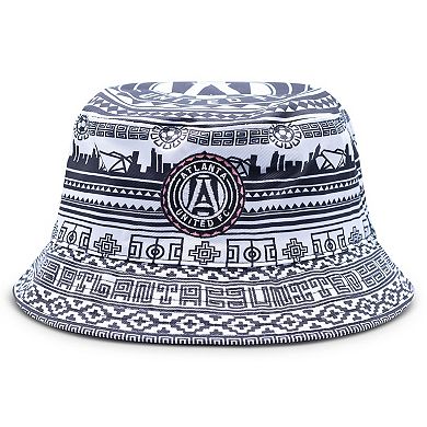 Unisex Live Breathe Futbol White Atlanta United FC Somos Collection Reversible Bucket Hat