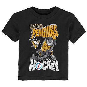 Toddler Outerstuff Black Pittsburgh Penguins One Timer T-Shirt