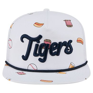 Men's New Era White Detroit Tigers Team Cheer Rope 19TWENTY Adjustable Hat