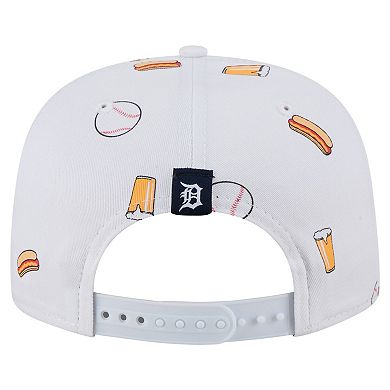 Men's New Era White Detroit Tigers Team Cheer Rope 19TWENTY Adjustable Hat