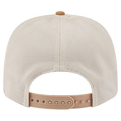 Men's New Era Tan/Light Brown Chicago Bulls Two-Tone 9SEVENTY Adjustable Trucker Hat