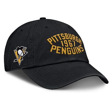Men's Fanatics Black Pittsburgh Penguins Fundamentals Archer Adjustable Hat