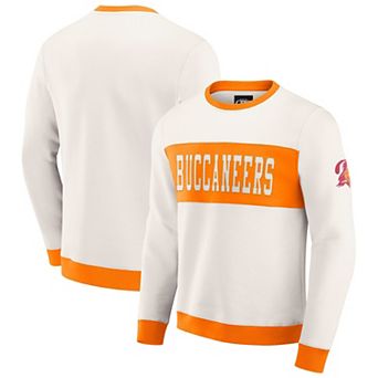 Men's Darius Rucker Collection by Fanatics Cream Tampa Bay Buccaneers Colorblock Pullover Sweatshirt