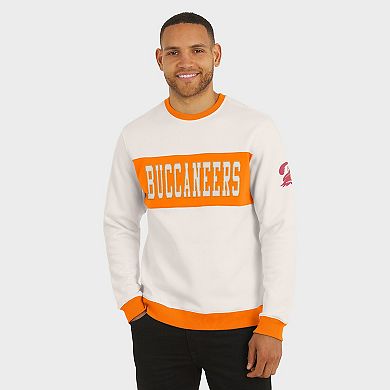Men's Darius Rucker Collection by Fanatics Cream Tampa Bay Buccaneers Colorblock Pullover Sweatshirt