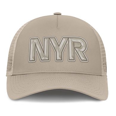Women's Fanatics Tan New York Rangers Authentic Pro Road Trucker Adjustable Hat