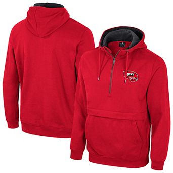 Men's Colosseum Red Western Kentucky Hilltoppers Half-Zip Hoodie