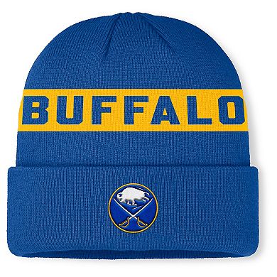 Men's Fanatics Royal Buffalo Sabres Authentic Pro Rink Cuffed Knit Hat