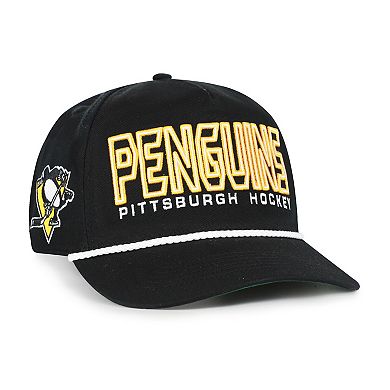Men's '47 Black Pittsburgh Penguins Byline Hitch Adjustable Hat